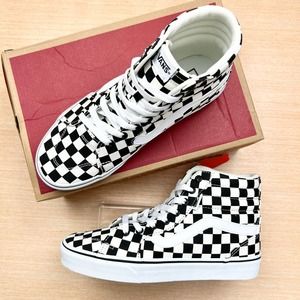 Vans Filmore Hi Checkerboard Skate Shoes In Black Mars Women's US 8.5 Sneakers